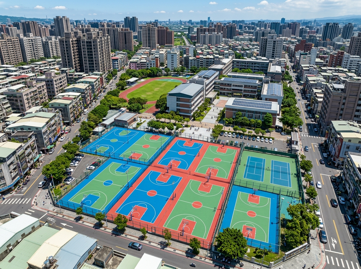 安顺市混合型塑胶跑道硅PU篮球场 - 厂家