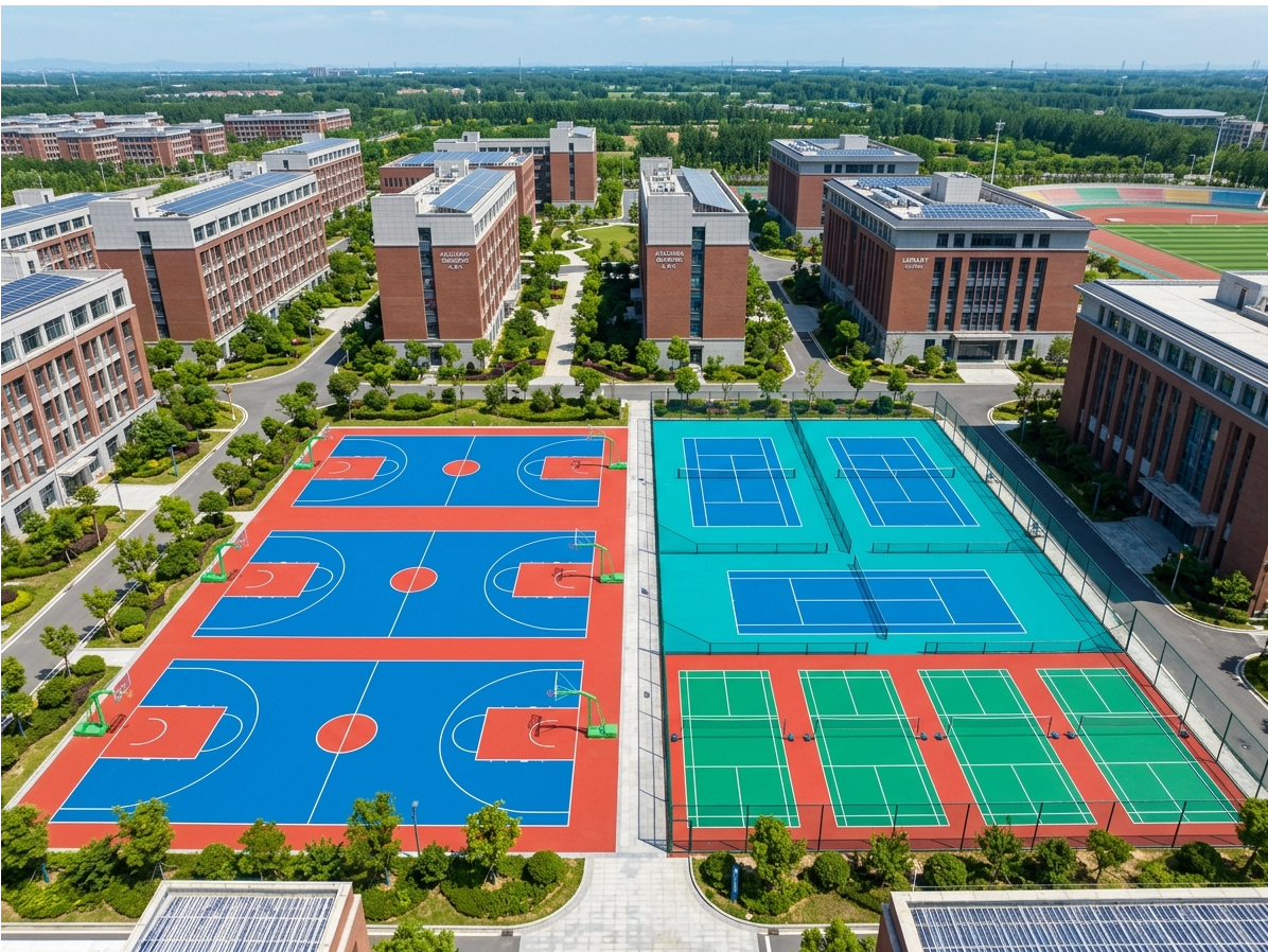 安顺市硅PU球场学校塑胶跑道 - 价格
